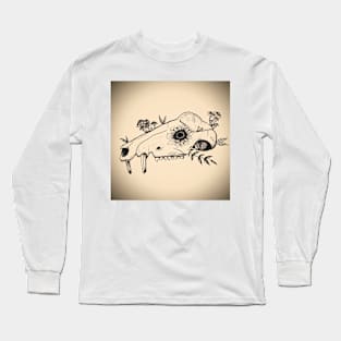 Opossum Skull Design Long Sleeve T-Shirt